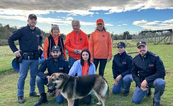 La Polizia di Roma "salva" un cane abbandonato ad Ardea