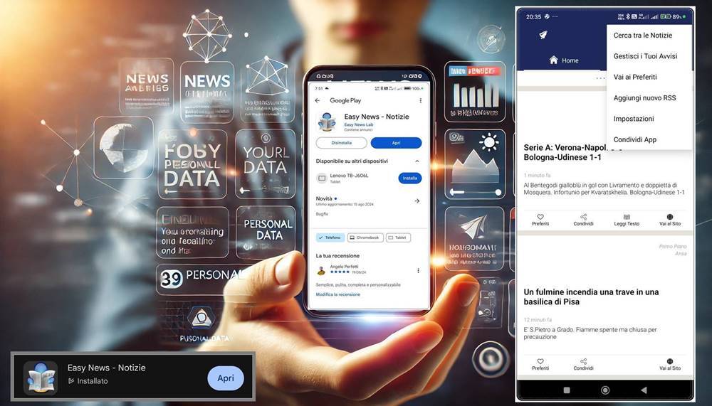 Easy News: l’app che rivoluziona l’informazione senza algoritmi